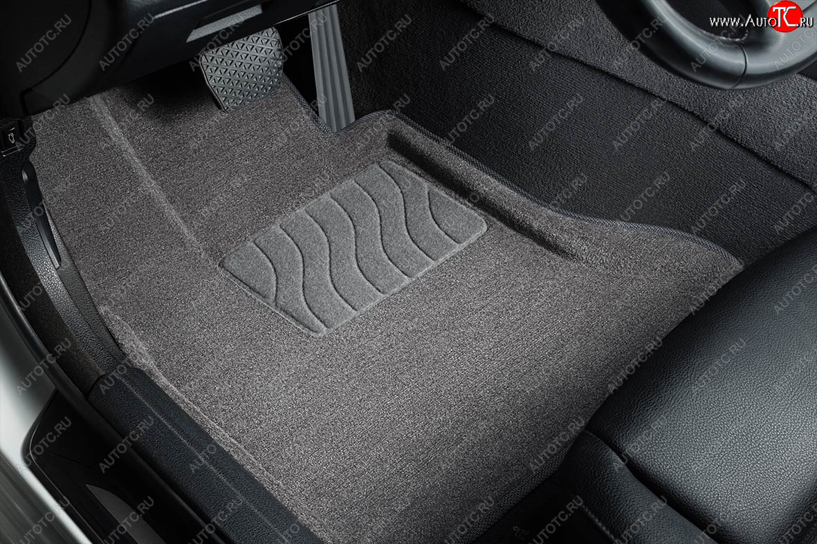 7 649 р. Коврики в салон SEINTEX 3D ВОРС (комплект) Skoda Karoq NU7 дорестайлинг (2017-2021) (Цвет: серый)  с доставкой в г. Пермь