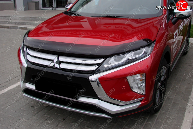 3 299 р. Дефлектор капота SIM Mitsubishi Eclipse Cross GK дорестайлинг (2017-2021)  с доставкой в г. Пермь