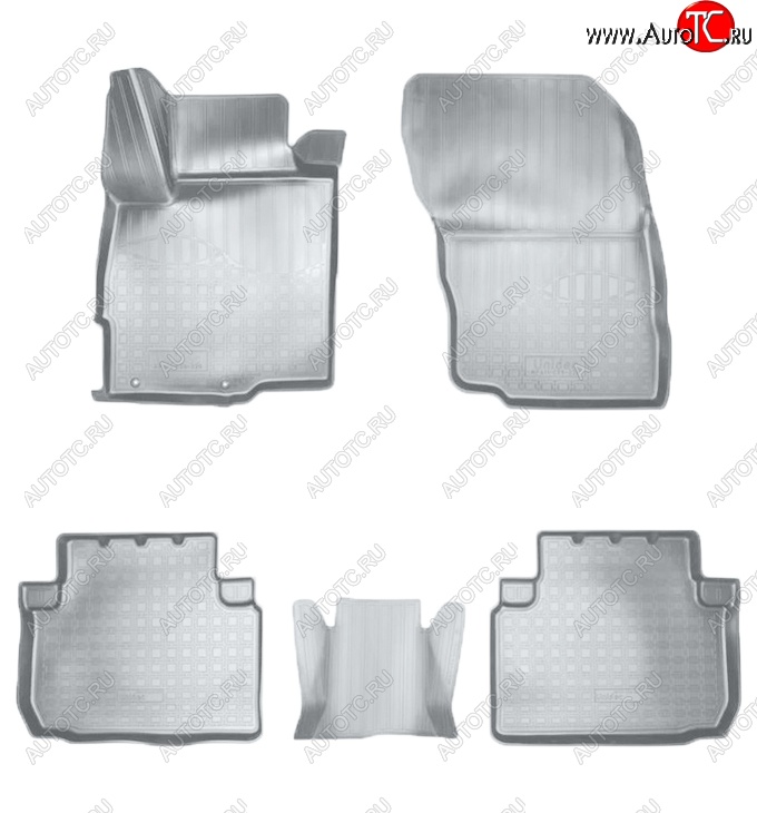 2 899 р. Коврики салонные Noplast (3D)  Mitsubishi Eclipse Cross  GK (2017-2021) дорестайлинг (Серые)  с доставкой в г. Пермь