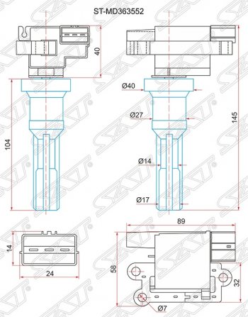 Катушка зажигания SAT Mitsubishi Airtek - Outlander  CU