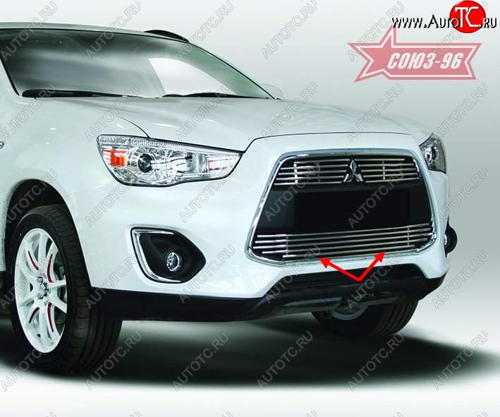 2 294 р. Декоративный элемент воздухозаборника Souz-96 (d10) Mitsubishi ASX 1-ый рестайлинг (2013-2016)  с доставкой в г. Пермь