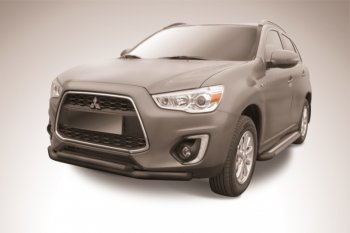 Защита переднего бампер d76/d57 Slitkoff Mitsubishi ASX (2013-2016) 1-ый рестайлинг