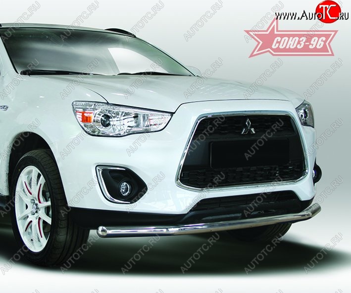 8 414 р. Защита переднего бампера одинарная Souz-96 (d60).  Mitsubishi ASX (2013-2016) 1-ый рестайлинг  с доставкой в г. Пермь