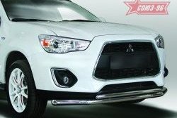 Защита переднего бампера двойная Souz-96 (d460/42) Mitsubishi ASX (2013-2016) 1-ый рестайлинг