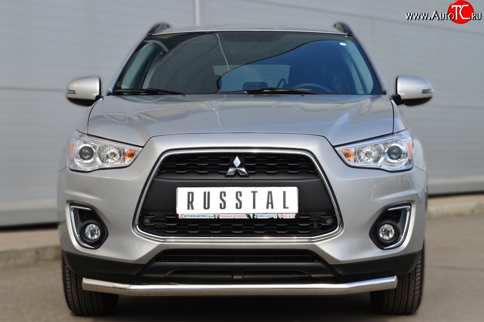 15 399 р. Одинарная защита переднего бампера диаметром 63 мм SLITKOFF  Mitsubishi ASX (2013-2016) 1-ый рестайлинг  с доставкой в г. Пермь