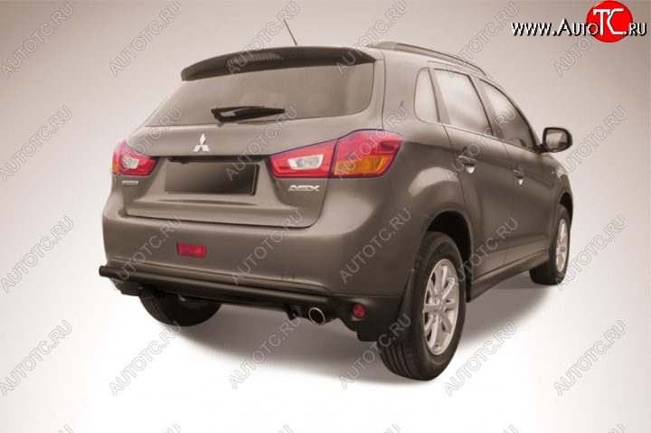 7 999 р. Защита заднего бампера d57 Slitkoff  Mitsubishi ASX (2013-2016) 1-ый рестайлинг (Цвет: серебристый)  с доставкой в г. Пермь