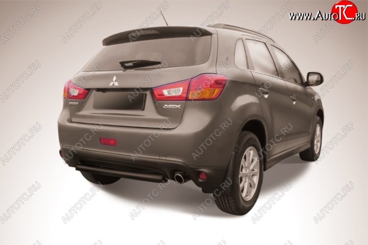 7 999 р. Защита заднего бампера d76 Slitkoff  Mitsubishi ASX (2013-2016) 1-ый рестайлинг (Цвет: серебристый)  с доставкой в г. Пермь
