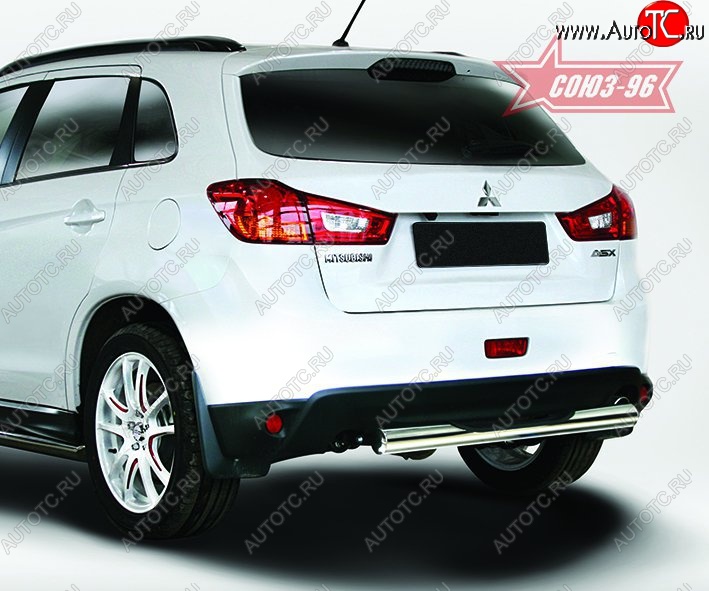 8 909 р. Защита заднего бампера с проступью Souz-96 (d76)  Mitsubishi ASX (2013-2016) 1-ый рестайлинг  с доставкой в г. Пермь