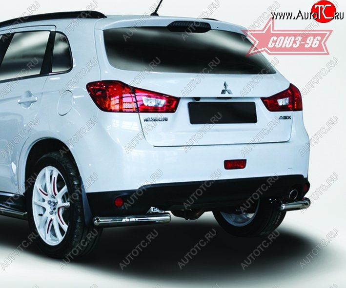 7 919 р. Защита заднего бампера из боковых уголков Souz-96 (d60) Mitsubishi ASX 1-ый рестайлинг (2013-2016)  с доставкой в г. Пермь