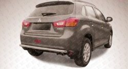 Защита заднего бампера из длинной трубы диаметром 57 мм Slitkoff Mitsubishi ASX (2013-2016) 1-ый рестайлинг