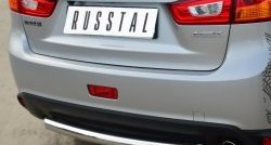 15 849 р. Одинарная защита заднего бампера из трубы диаметром 63 мм SLITKOFF  Mitsubishi ASX (2013-2016) 1-ый рестайлинг  с доставкой в г. Пермь. Увеличить фотографию 2