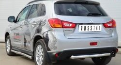 15 849 р. Одинарная защита заднего бампера из трубы диаметром 63 мм SLITKOFF  Mitsubishi ASX (2013-2016) 1-ый рестайлинг  с доставкой в г. Пермь. Увеличить фотографию 4