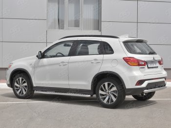 14 749 р. Защита заднего бампера (Ø63 мм, нержавейка) RUSSTAL Mitsubishi ASX 2-ой рестайлинг (2017-2020)  с доставкой в г. Пермь. Увеличить фотографию 2