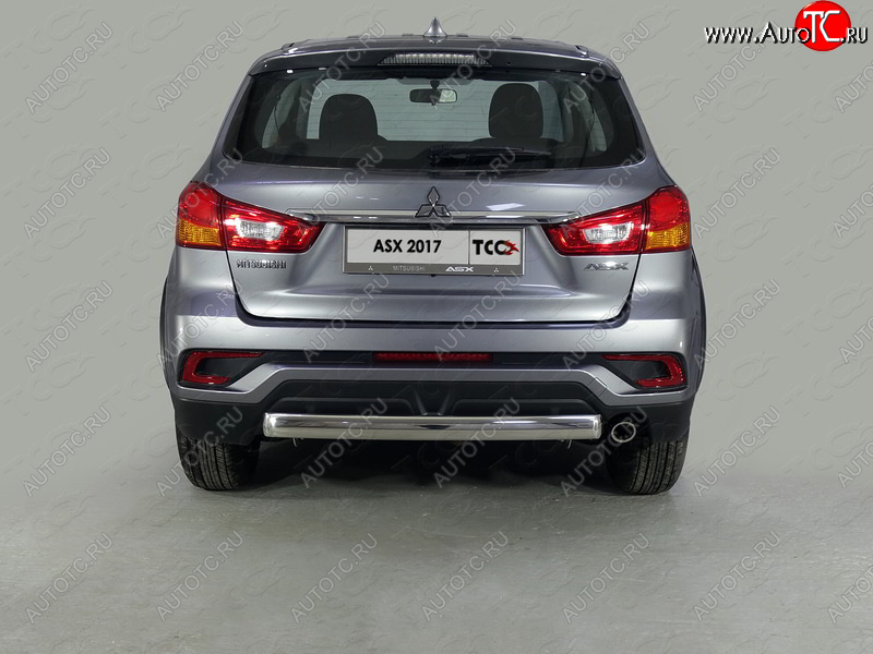 15 899 р. Защита заднего бампера (овальная) ТСС (нержавейка d75х42 мм)  Mitsubishi ASX (2017-2020) 2-ой рестайлинг  с доставкой в г. Пермь