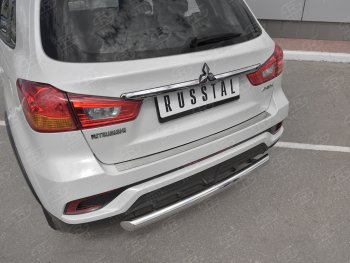 1 759 р. Защитная накладка заднего бампера Russtal Mitsubishi ASX 2-ой рестайлинг (2017-2020)  с доставкой в г. Пермь. Увеличить фотографию 2