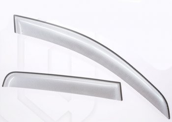 Дефлектора окон CA-Plastic Mitsubishi ASX (2019-2025) 3-ий рестайлинг (Шелкография серебро)