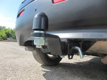 15 099 р. Фаркоп Petroil Tuning (съемный квадрат)  Mitsubishi ASX (2019-2025) 3-ий рестайлинг (Без заглушки приемного отверстия Шара)  с доставкой в г. Пермь. Увеличить фотографию 3
