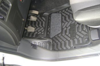 1 599 р. Коврики салона Aileron (3D с подпятником) Mitsubishi ASX дорестайлинг (2010-2012)  с доставкой в г. Пермь. Увеличить фотографию 6