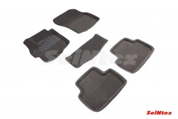7 399 р. Комплект ворсовых ковриков в салон Seintex (3D) Mitsubishi ASX 3-ий рестайлинг (2019-2025) (Черный)  с доставкой в г. Пермь. Увеличить фотографию 2