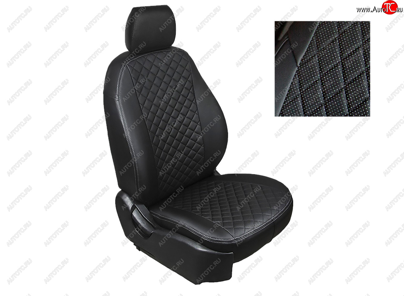 6 449 р. Чехлы Seintex (экокожа/ромб) Mitsubishi ASX дорестайлинг (2010-2012)  с доставкой в г. Пермь