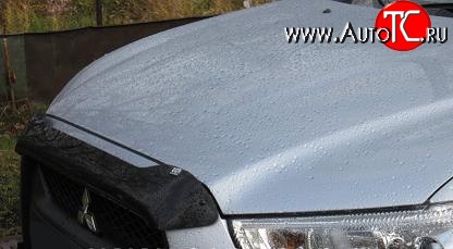 2 069 р. Дефлектор капота NovLine (короткий) Mitsubishi ASX дорестайлинг (2010-2012)  с доставкой в г. Пермь