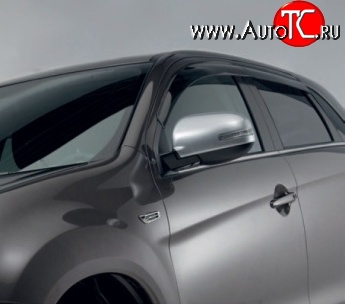 3 199 р. Дефлекторы окон (ветровики) Novline 4 шт Mitsubishi ASX дорестайлинг (2010-2012)  с доставкой в г. Пермь