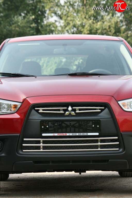 5 444 р. Декоративная вставка воздухозаборника Novline (d16 мм) Mitsubishi ASX дорестайлинг (2010-2012)  с доставкой в г. Пермь