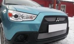 4 049 р. Сетка на бампер Allest (матовый хром) Mitsubishi ASX дорестайлинг (2010-2012)  с доставкой в г. Пермь. Увеличить фотографию 2