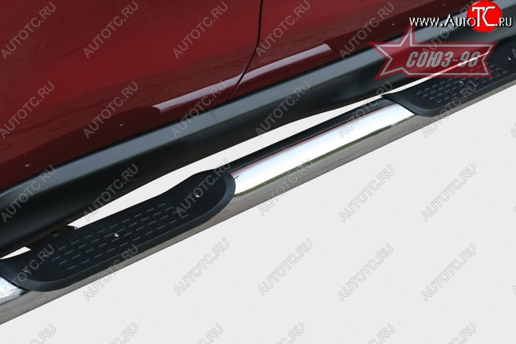 9 989 р. Защита порогов с проступью Souz-96 (d76) Mitsubishi ASX дорестайлинг (2010-2012)  с доставкой в г. Пермь