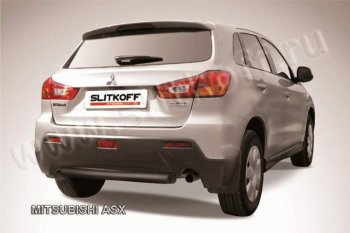 Защита заднего бампера из трубы d76 Slitkoff Mitsubishi ASX (2010-2012) дорестайлинг
