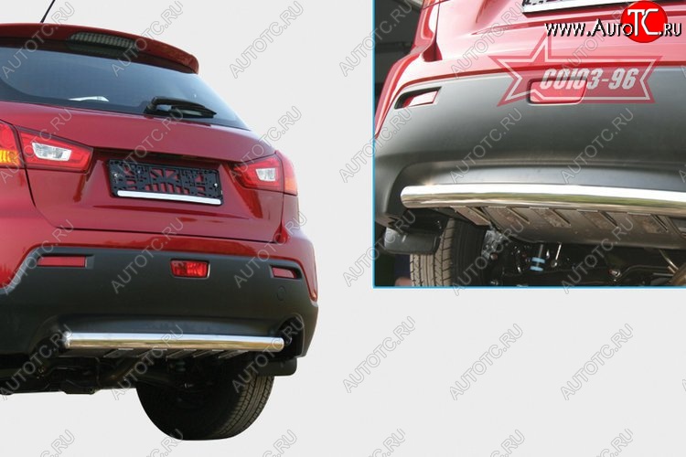 14 309 р. Защита заднего бампера Souz-96 (d60) Mitsubishi ASX дорестайлинг (2010-2012)  с доставкой в г. Пермь