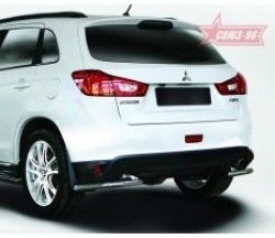 Защита заднего бампера уголки d42 Souz-96 Mitsubishi ASX (2013-2016) 1-ый рестайлинг