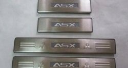 5 349 р. Накладки на порожки автомобиля СТ Mitsubishi ASX 1-ый рестайлинг (2013-2016)  с доставкой в г. Пермь. Увеличить фотографию 3