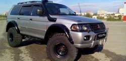 31 439 р. Накладки на колёсные арки RA (комплект)  Mitsubishi Challenger  K9-W (1996-2001) (Покрытие глянец (под окраску), Неокрашенные)  с доставкой в г. Пермь. Увеличить фотографию 11