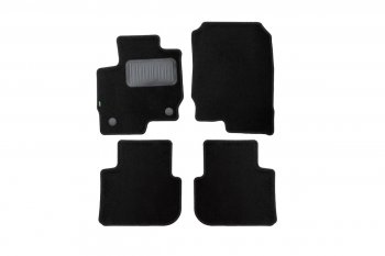 Коврики в салон Klever Standart (текстиль, 4 шт., подпятник, оверлок) Mitsubishi Colt Z20, Z30 хэтчбэк 3 дв. рестайлинг (2008-2012) (Черный)