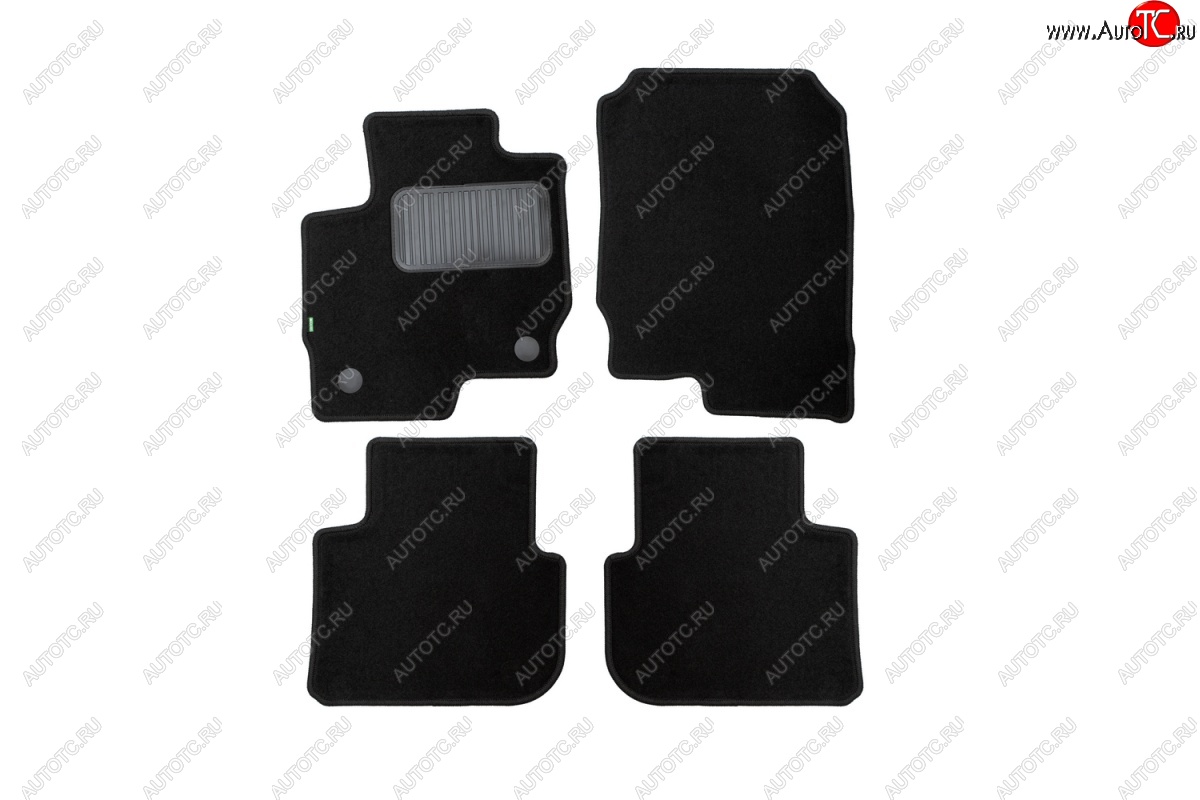 289 р. Коврики в салон Klever Standart (текстиль, 4 шт., подпятник, оверлок) Mitsubishi Colt Z20, Z30 хэтчбэк 3 дв. рестайлинг (2008-2012) (Черный)  с доставкой в г. Пермь