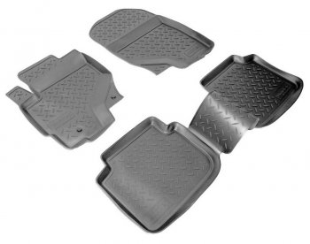 Комплект ковриков в салон Norplast Unidec Mitsubishi Colt ( Z20, Z30 хэтчбэк 3 дв.,  Z30) (2002-2009) дорестайлинг, хэтчбэк 5 дв. дорестайлинг (Цвет: черный)
