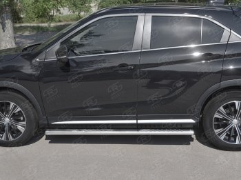19 399 р. Пороги труба 120х60 овал с проступью Russtal Mitsubishi Eclipse Cross GK дорестайлинг (2017-2021)  с доставкой в г. Пермь. Увеличить фотографию 2