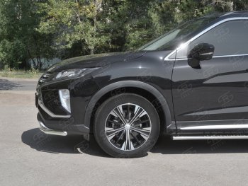 14 999 р. Защита переднего бампера (Ø42 мм, нержавейка) SLITKOFF  Mitsubishi Eclipse Cross  GK (2017-2021) дорестайлинг  с доставкой в г. Пермь. Увеличить фотографию 3