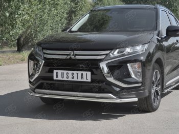 14 999 р. Защита переднего бампера (Ø42 мм, нержавейка) SLITKOFF  Mitsubishi Eclipse Cross  GK (2017-2021) дорестайлинг  с доставкой в г. Пермь. Увеличить фотографию 4