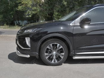 15 299 р. Защита переднего бампера (Ø63 мм, нержавейка) SLITKOFF Mitsubishi Eclipse Cross GK дорестайлинг (2017-2021)  с доставкой в г. Пермь. Увеличить фотографию 3