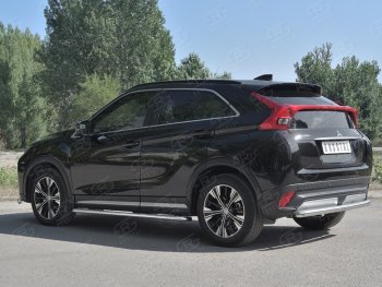 14 399 р. Защита заднего бампера (Ø63 мм, нержавейка) SLITKOFF  Mitsubishi Eclipse Cross  GK (2017-2021) дорестайлинг  с доставкой в г. Пермь. Увеличить фотографию 2