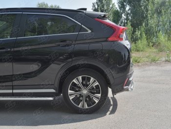 14 399 р. Защита заднего бампера (Ø63 мм, нержавейка) SLITKOFF  Mitsubishi Eclipse Cross  GK (2017-2021) дорестайлинг  с доставкой в г. Пермь. Увеличить фотографию 3