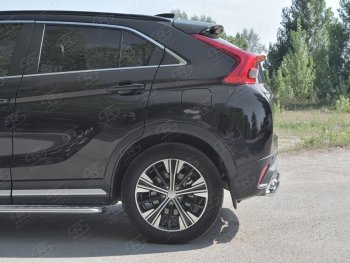 16 699 р. Защита заднего бампера (2 трубы Ø63 и 42 мм, нержавейка) SLITKOFF Mitsubishi Eclipse Cross GK дорестайлинг (2017-2021)  с доставкой в г. Пермь. Увеличить фотографию 3