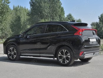 12 999 р. Защита заднего бампера (Ø75х42 мм, нержавейка) Russtal Mitsubishi Eclipse Cross GK дорестайлинг (2017-2021)  с доставкой в г. Пермь. Увеличить фотографию 2