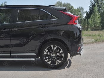 12 999 р. Защита заднего бампера (Ø75х42 мм, нержавейка) Russtal Mitsubishi Eclipse Cross GK дорестайлинг (2017-2021)  с доставкой в г. Пермь. Увеличить фотографию 3