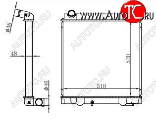 11 999 р. Радиатор двигателя (пластинчатый, МКПП) SAT Mitsubishi Fuso Canter (2000-2007)  с доставкой в г. Пермь