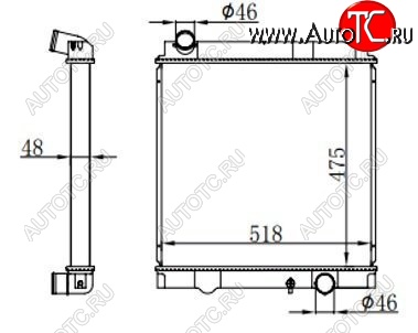 9 499 р. Радиатор двигателя (пластинчатый, МКПП) SAT Mitsubishi Fuso Canter (2000-2007)  с доставкой в г. Пермь