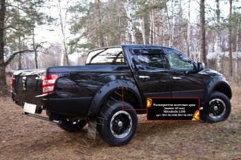27 549 р. Расширители колесных арок RA (60 мм, комплект)  Mitsubishi L200  5 KK,KL (2015-2019) дорестайлинг (Поверхность глянец (под покраску), Неокрашенные)  с доставкой в г. Пермь. Увеличить фотографию 5