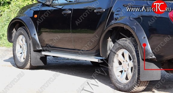 23 999 р. Накладки на колёсные арки RA (усиленные) Mitsubishi L200 5 KK,KL дорестайлинг (2015-2019) (Поверхность глянец (под окраску), Неокрашенные)  с доставкой в г. Пермь